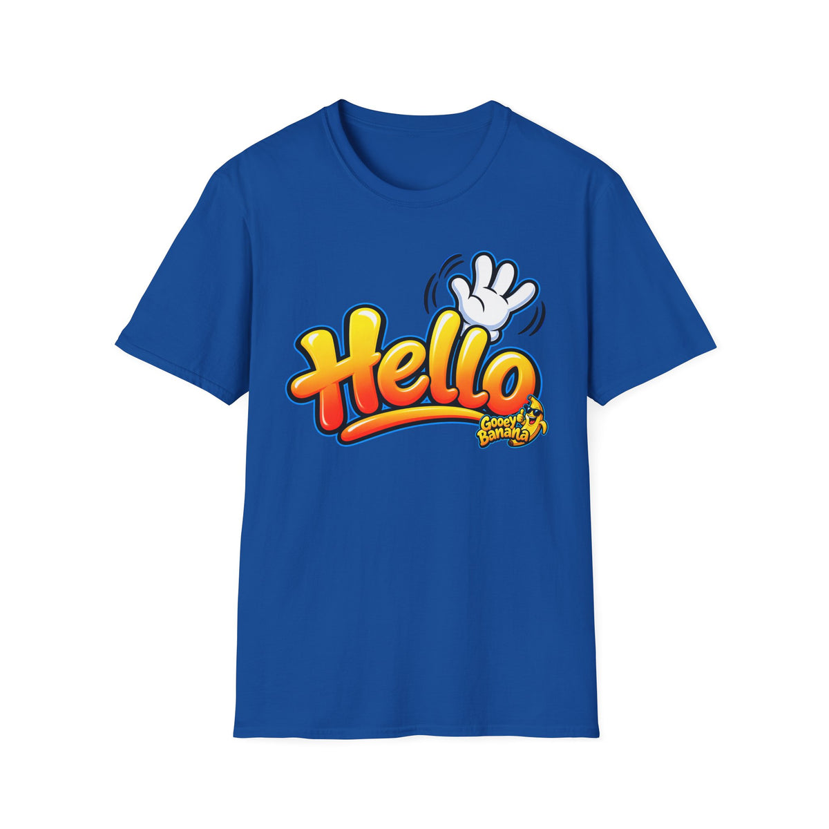 Hello Goodbye Funny Two-Sided T-Shirt – Goodbye Back Design