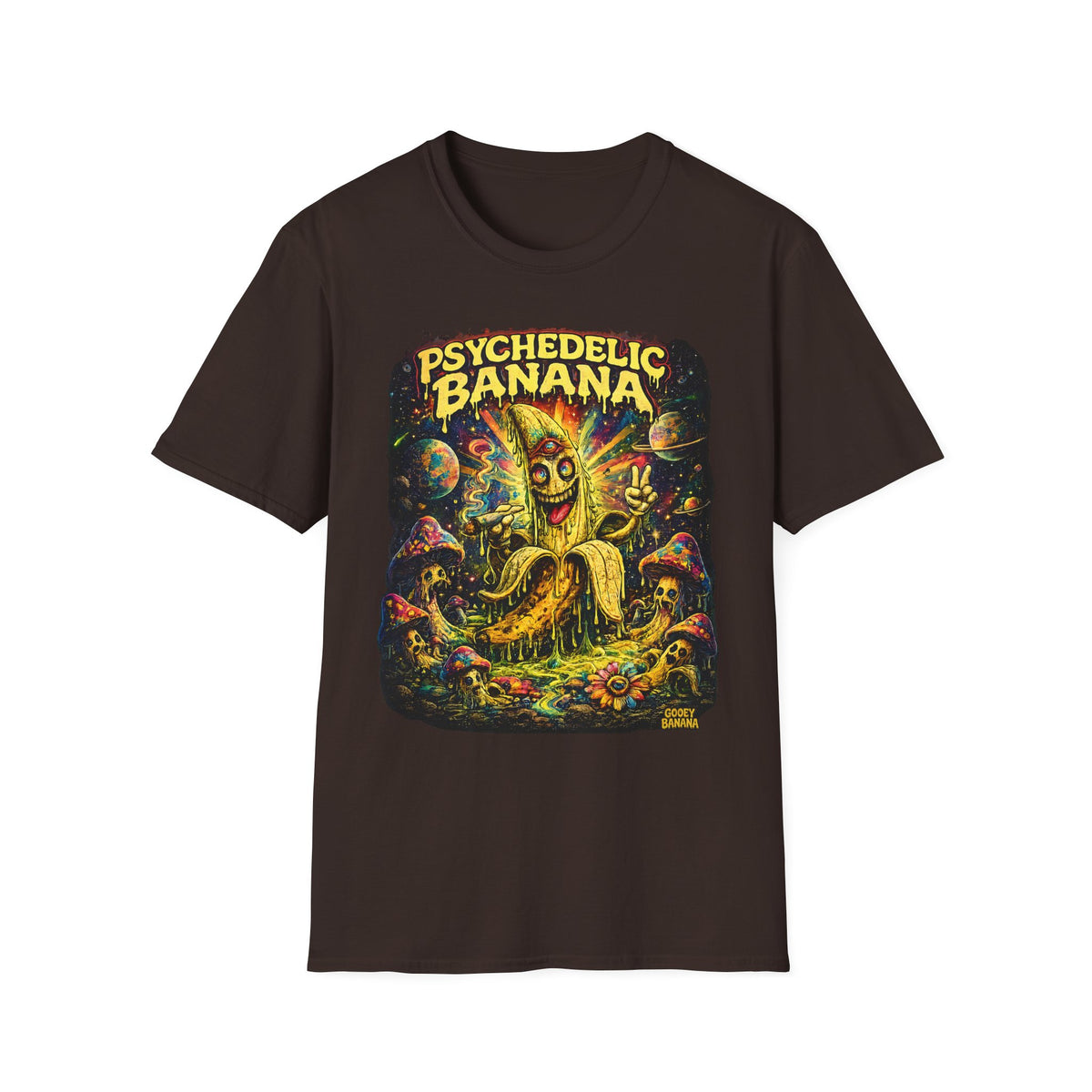 Psychedelic Banana T-Shirt – Trippy Retro Banana Graphic