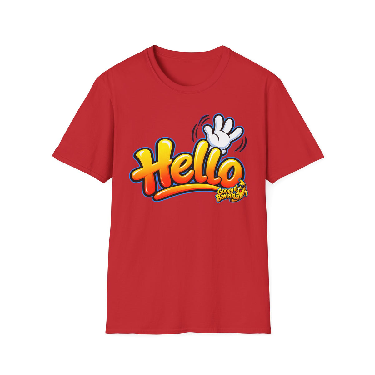 Hello Goodbye Funny Two-Sided T-Shirt – Goodbye Back Design