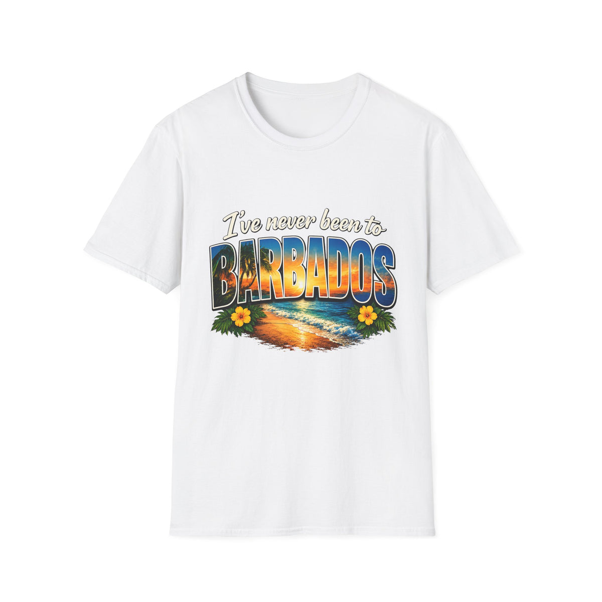 I’ve Never Been to Barbados Funny Tropical Vacation T-Shirt