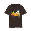 Hello Goodbye Funny Two-Sided T-Shirt – Goodbye Back Design