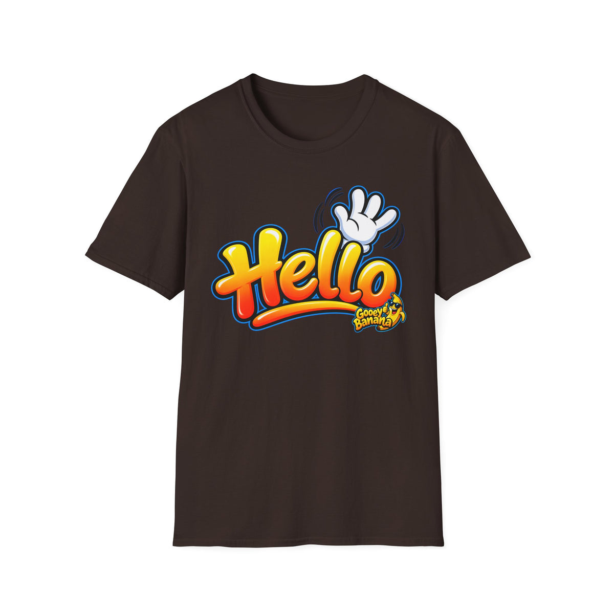 Hello Goodbye Funny Two-Sided T-Shirt – Goodbye Back Design