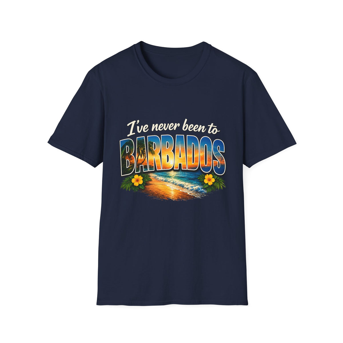 I’ve Never Been to Barbados Funny Tropical Vacation T-Shirt